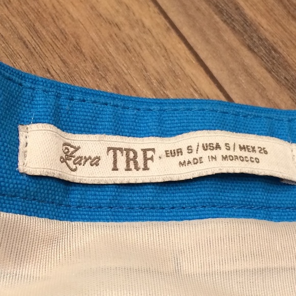 Zara blue strapless mini w/stripes - Picture 8 of 10